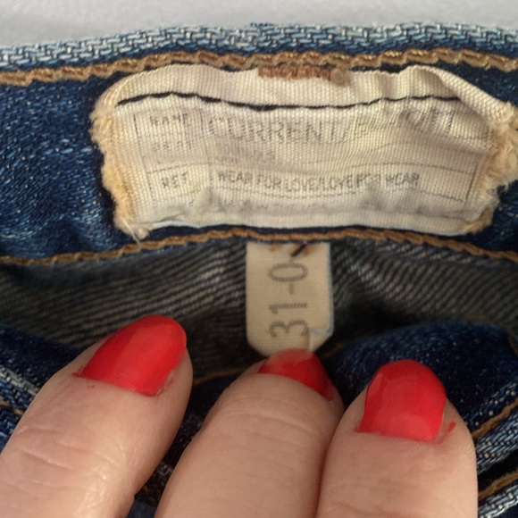 CURRENT ELLIIOT THE SKINNY EASY LOVE DESTROY jeans ripped 31 - Picture 2 of 7